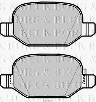 BORG & BECK bbp2412 -  Комплект тормозных колодок, дисковый тормоз